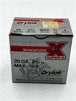 25 Winchester 20 gauge super x shot gun shells