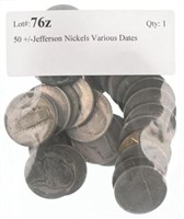 50 +/-Jefferson Nickels Various Dates