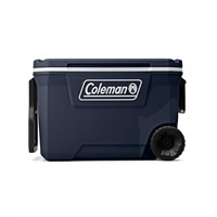 C681  Coleman Wheeled Cooler, 62 Qt Blue