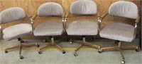 Lot of 4 Vintage Swivel /Rolling Chairs