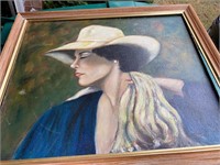 Oil painting on canvas 1938 signed hall