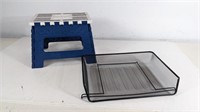 (2) Tray Organizer and   Foldable Step Stool