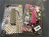 2 keychain power banks 1 pink 1 black