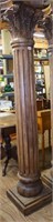 Hand Carved Mahogany Column w/Accanthus