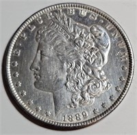 1889 P AU Morgan Dollar