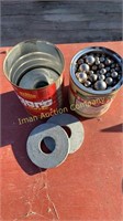 Large Washers and Bunch of Ball Bearings