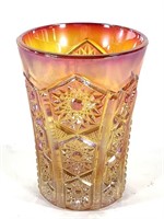 Marigold Lustre Carnival Glass Tumbler