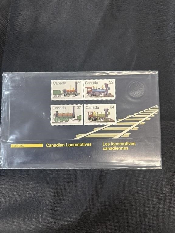 Canadian Locomotive Stamp Set - sealed bag