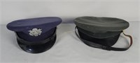 2 Vintage Military Dress Caps