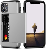 iPhone 11 Pro Case, Card Holder, Silver