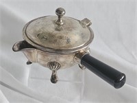 VTG SMALL SILVER PLATED HINGED LID AND HANDLED