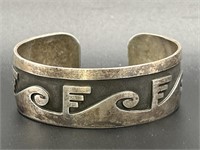 Sterling Silver Cuff Bracelet Total Wt. 32.5g