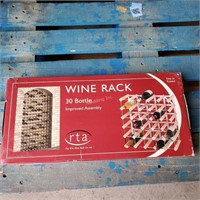 Unassembled modern wine rack.   - I