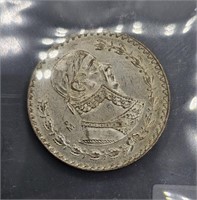 1958 Mexico Silver One Peso