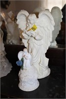 CERAMIC ANGEL FIGURINE AND ANGEL BELL