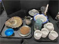 Silverplate, Ramekins, Decorative Bowls, Crystal.