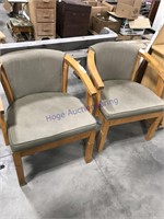 Pair of cloth chairs
