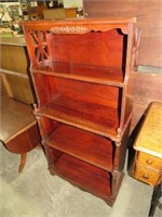 ANTIQUE MAHOGANY 4 TIERED BOOK CASE