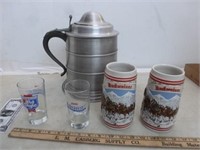 Peweter Insulated Covered Beer Stein Ice Bucket,