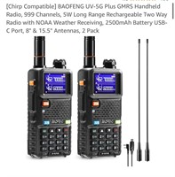 Chirp Compatible] BAOFENG UV-5G Plus GMRS Handheld