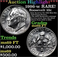 ***Auction Highlight*** 1996-w Roosevelt Dime RARE