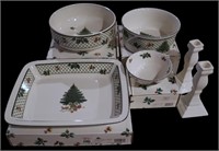 6pc Mikasa Dishes & Candle Holders