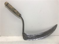 Vintage Sickle. Blade is approx. 11" long. Wood