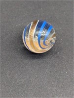 Blue Coloured Lutz Gold Ribbon Marble