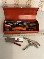 Vermont casket toolbox with contents