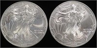 (2) 2000 AMERICAN SILVER EAGLES