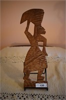 Wooden Tribal Woman Wall Art