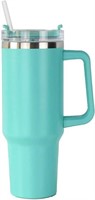 XENDER 40 oz Tumbler with Handle  Straw Lid (Teal)