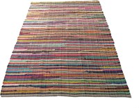 Chardin Home 100% Recycled Cotton Rug 5x7  Multi
