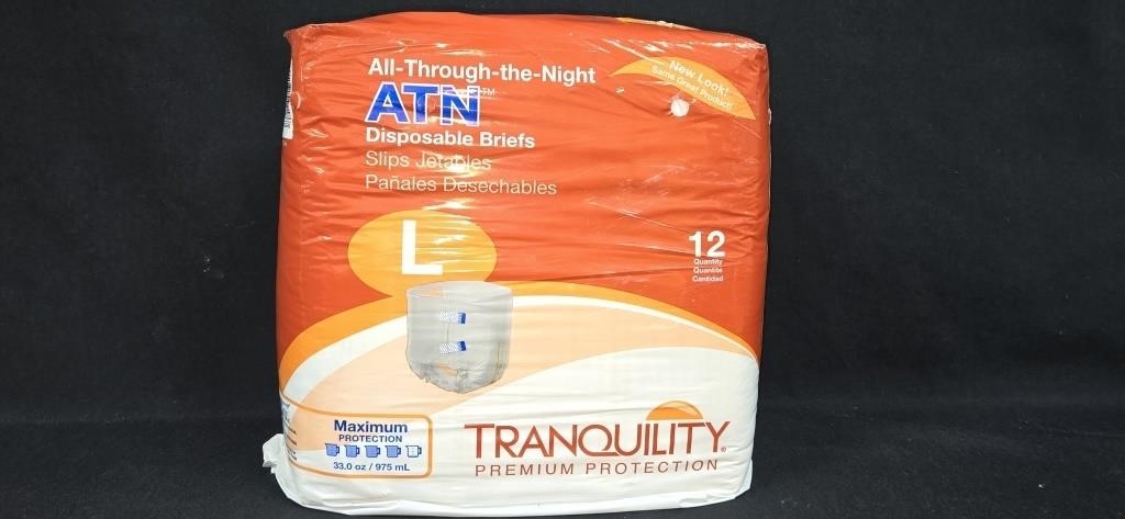 NEW ATN Disposable Briefs Sz Large