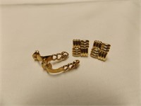Gold earrings 2 pair 10k and 14k