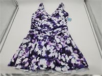 NEW Women's 1-pc Swimsuit with Skirt - XL