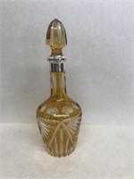 Cut to clear glass decanter