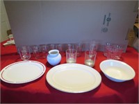 Ceramic Platter & Glasses