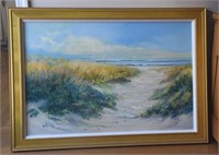 "Southern Florida Beach Study" Oil canvas