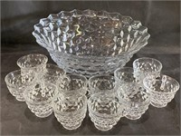 Fostoria American Punch Bowl & Cups