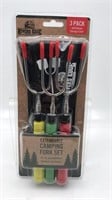 New 3 Extendable Camping Forks Set With Storage