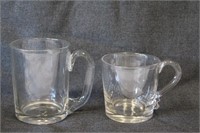 Two Early Victorian Glass Mugs,