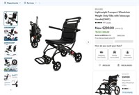 E7856  BROOBEY Transport Wheelchair 15lbs, 45".