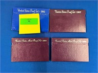 United States MINT PROOF SETS 1983 1987 1989 1990