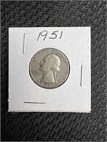 1951 Silver Washington Quarter