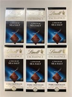 6 Lindt Dark Chocolate 100g Bars Sea Salt