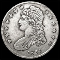 1834 Capped Bust Half Dollar LIGHTLY CIRCULATED