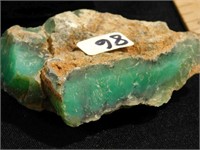 Chrysoprase raw gem quality stone   3.5" x 2" x