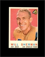 1959 Topps #127 Will Sherman EX to EX-MT+