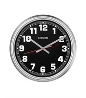 Citizen CC2037 Outdoor Wall Clock, Silver-Tone